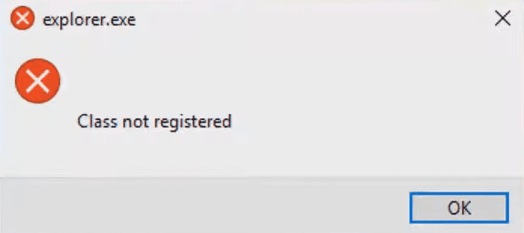 Cómo reparar Explorer exe error de clase no registrada en Windows 11