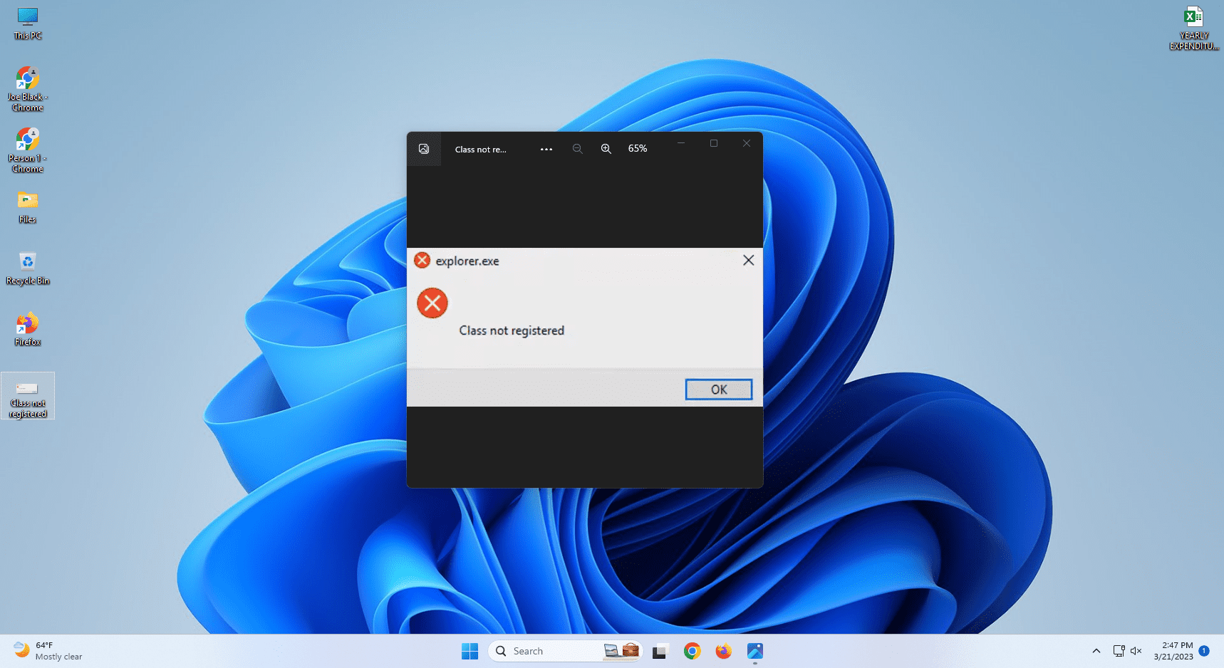 Cómo reparar Explorer exe error de clase no registrada en Windows 11