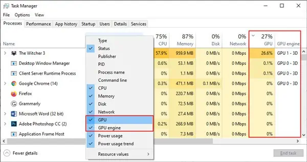 Jak sprawdzić użycie procesora graficznego w systemie Windows