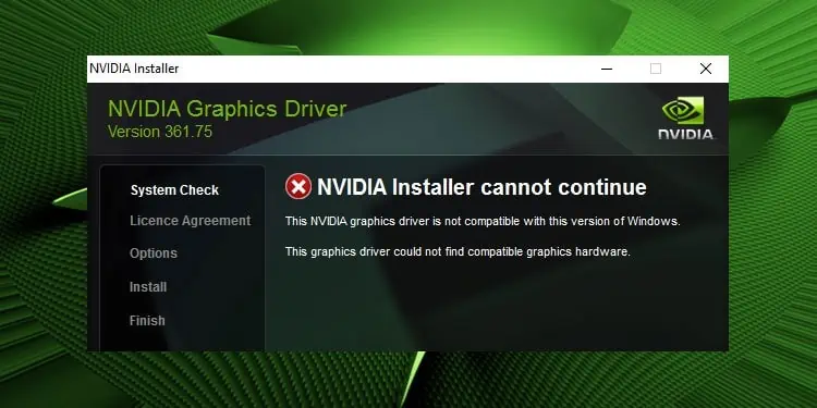 Resuelto El Instalador De NVIDIA No Puede Continuar