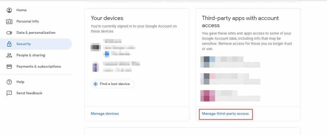 Cómo eliminar el acceso a aplicaciones de terceros de la cuenta de Google