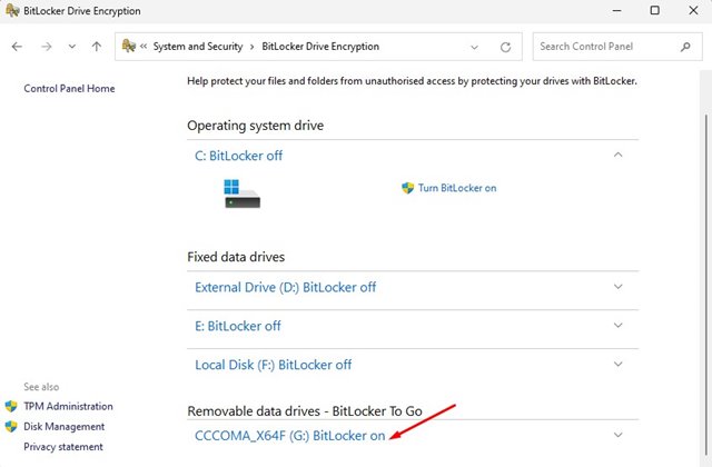 Cómo desactivar el cifrado de unidad BitLocker en Windows 11