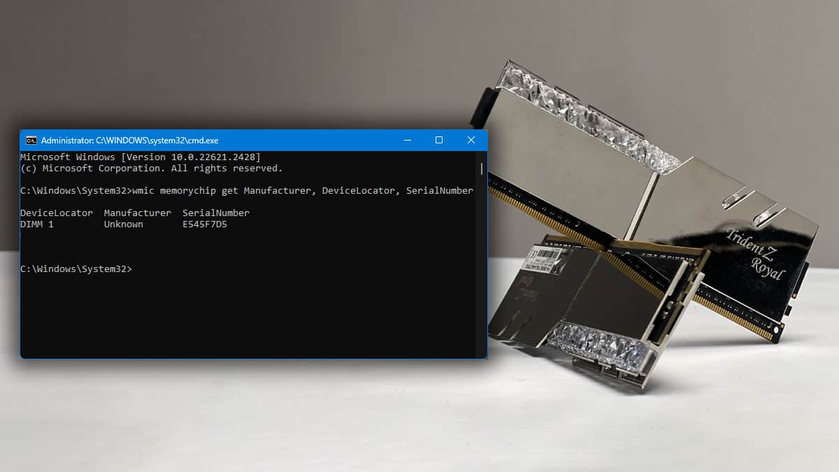 كيفية التحقق من الرقم التسلسلي لذاكرة الوصول العشوائي