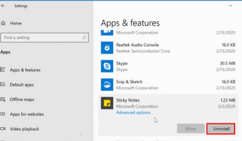 How To Uninstall Sticky Notes On Windows 1011 (1 Easy Solution) - Uninstall Sticky Notes on Windows Location in Apps and Features
