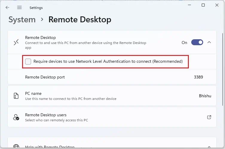 Der Remotecomputer Erfordert Die Authentifizierung Auf Netzwerkebene