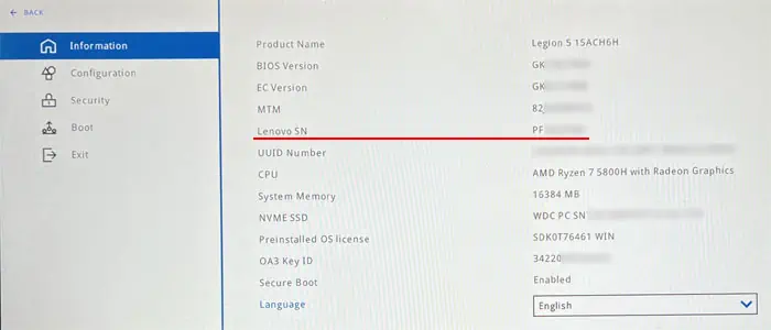 Numeric Bios Code So finden Sie die Seriennummer auf einem Lenovo Laptop - Mundo Geek