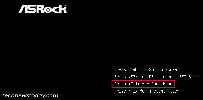 So booten Sie von USB auf einem ASRock-Motherboard