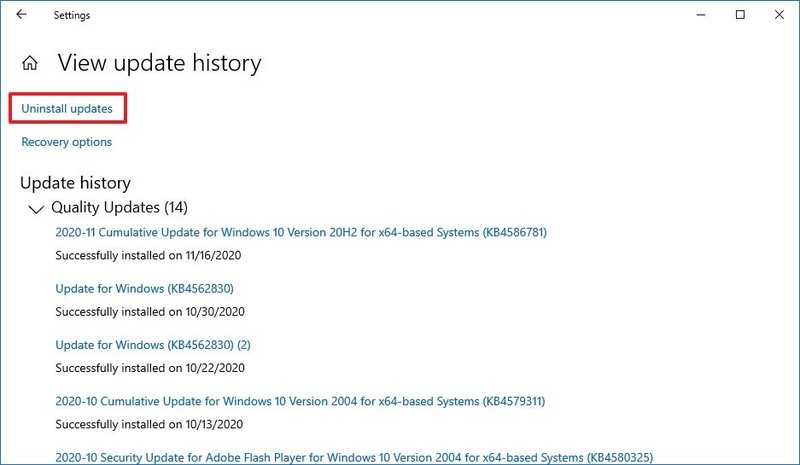 So deinstallieren Sie das Update KB4586781, um Probleme in Windows 10 ...