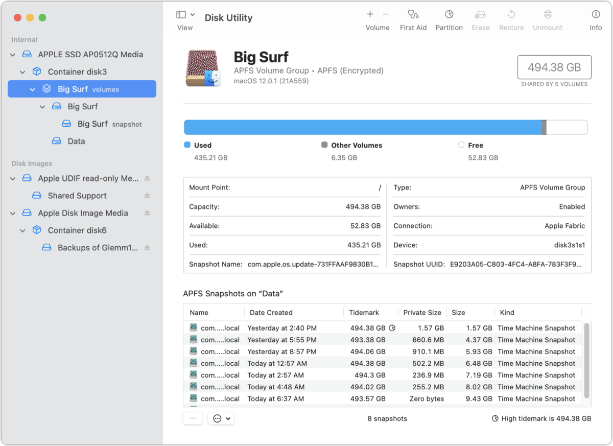 So verwalten Sie Time Machine-Schnappschüsse mit dem Festplatten ...