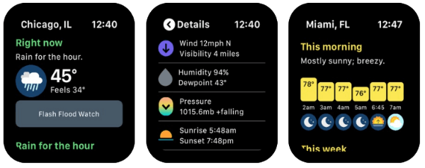 Die 10 besten Apple Watch-Wetter-Apps für lokale Warnungen - Mundo Geek