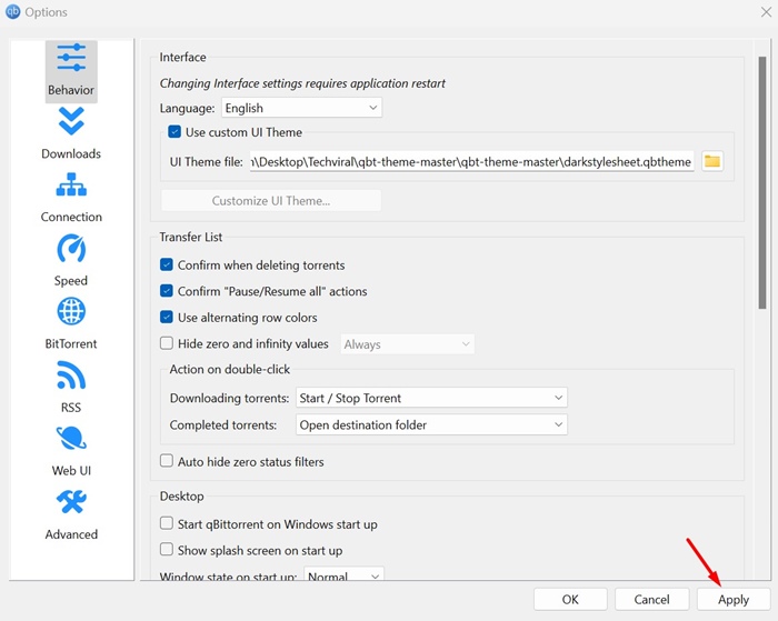 So richten Sie im Jahr 2024 ein dunkles Design für qBittorrent ein