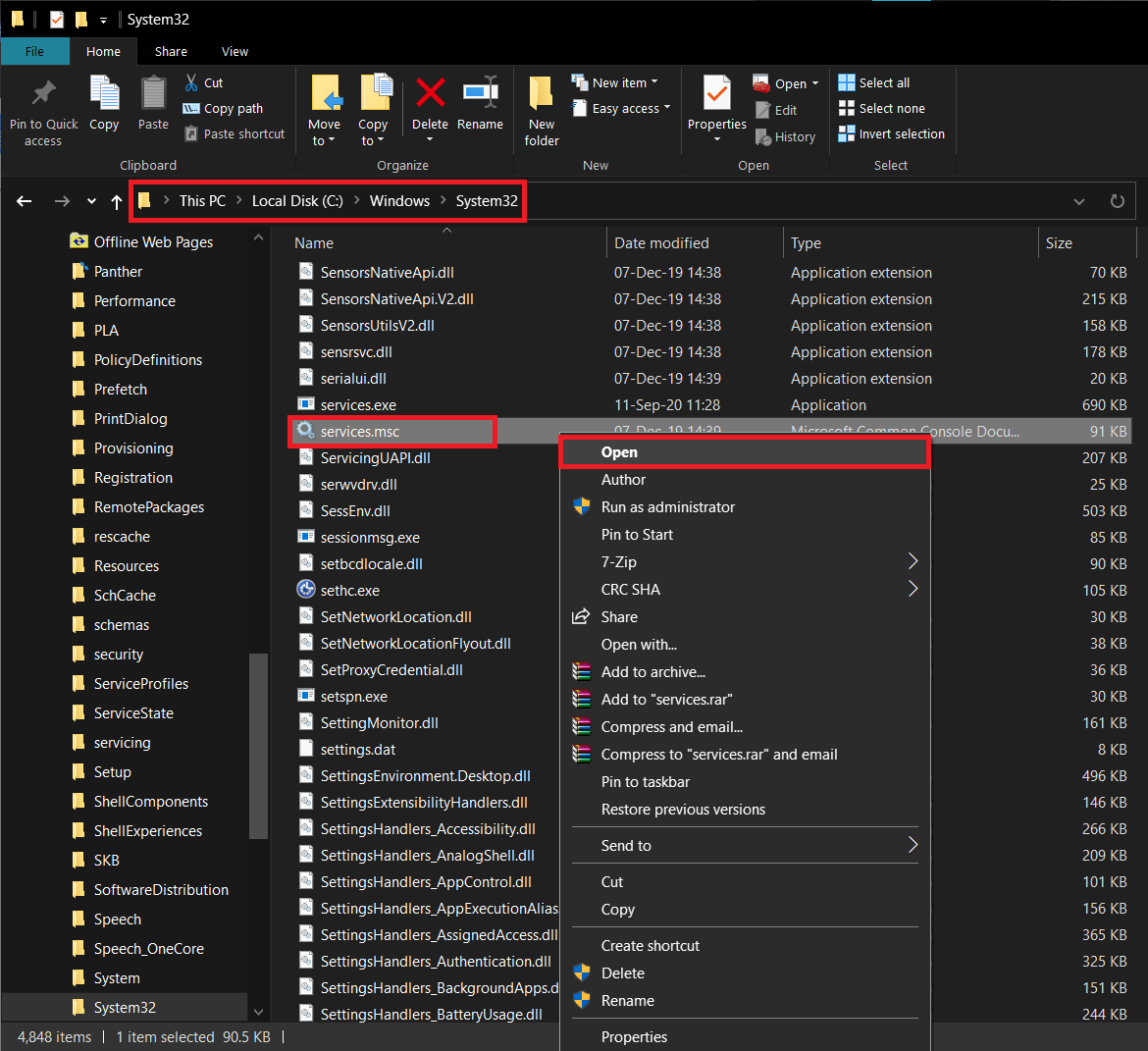 8 tapaa avata windows service manager windows 10 ss 