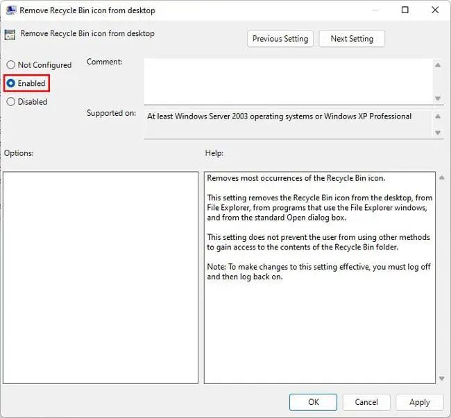 Comment masquer ou supprimer la corbeille du bureau sous Windows 11