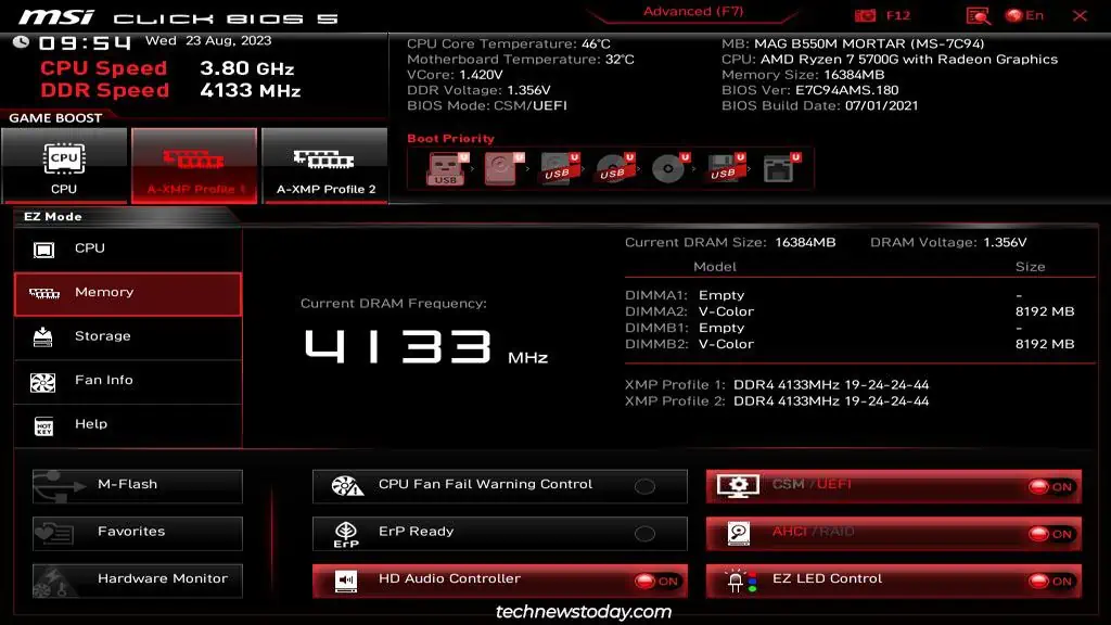 Comment activer XMP dans le BIOS de la carte mère MSI