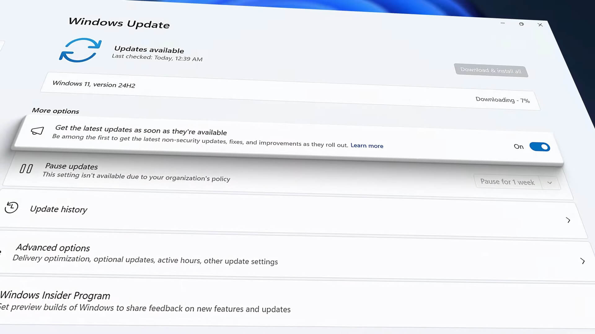 Microsoft rend Windows 11 24H2 disponible pour davantage de PC, alors ...