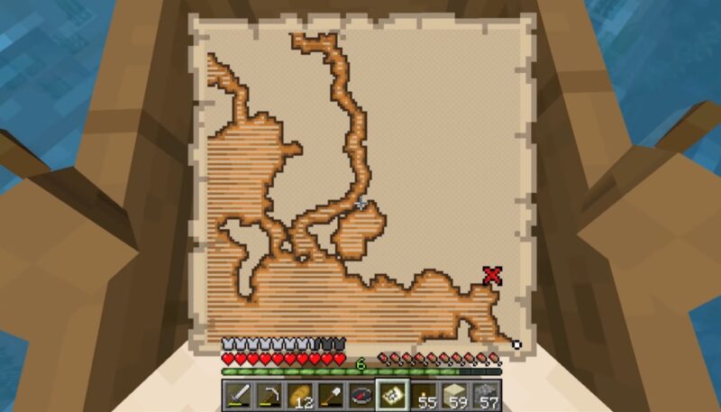 Localiser un trésor enfoui dans Minecraft : votre guide des cartes au