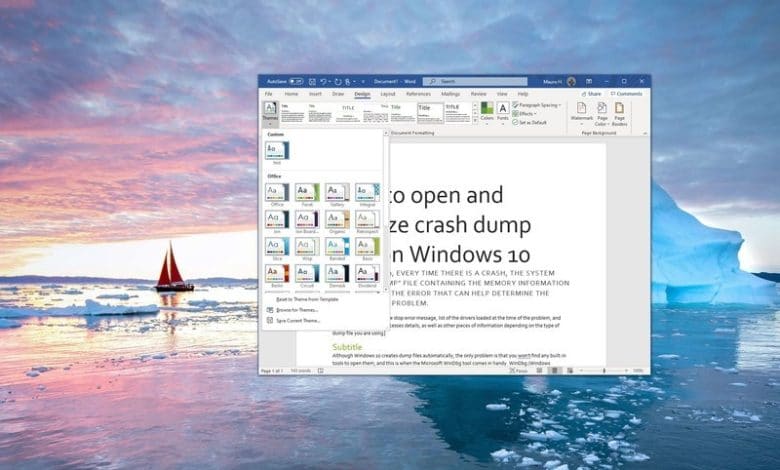 Cara menggunakan tema dan gaya konten di Microsoft Word