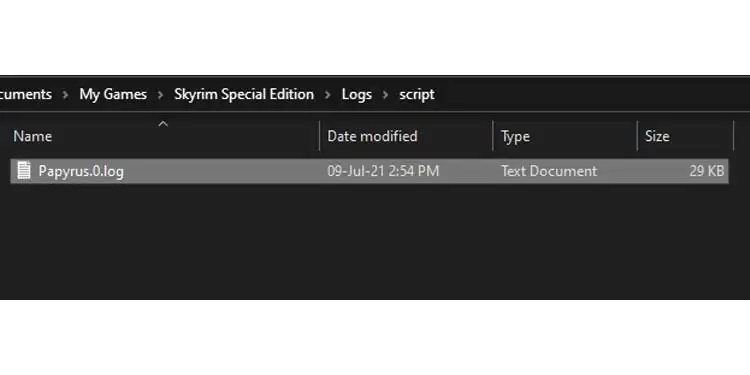 Skyrim Script Log Skyrim のクラッシュ ログを有効にしてアクセスする方法 - Mundo Geek