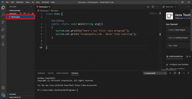 VS Codeのターミナルでコードを実行する方法