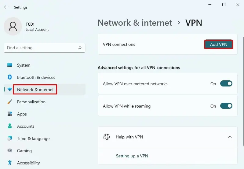 Kaip nustatyti VPN sistemoje „Windows 11“ – žingsnis po žingsnio ...