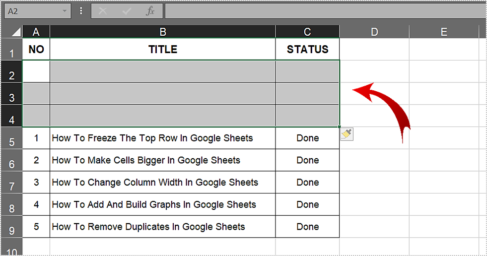 Como mover células para baixo no Excel - Mundo Geek
