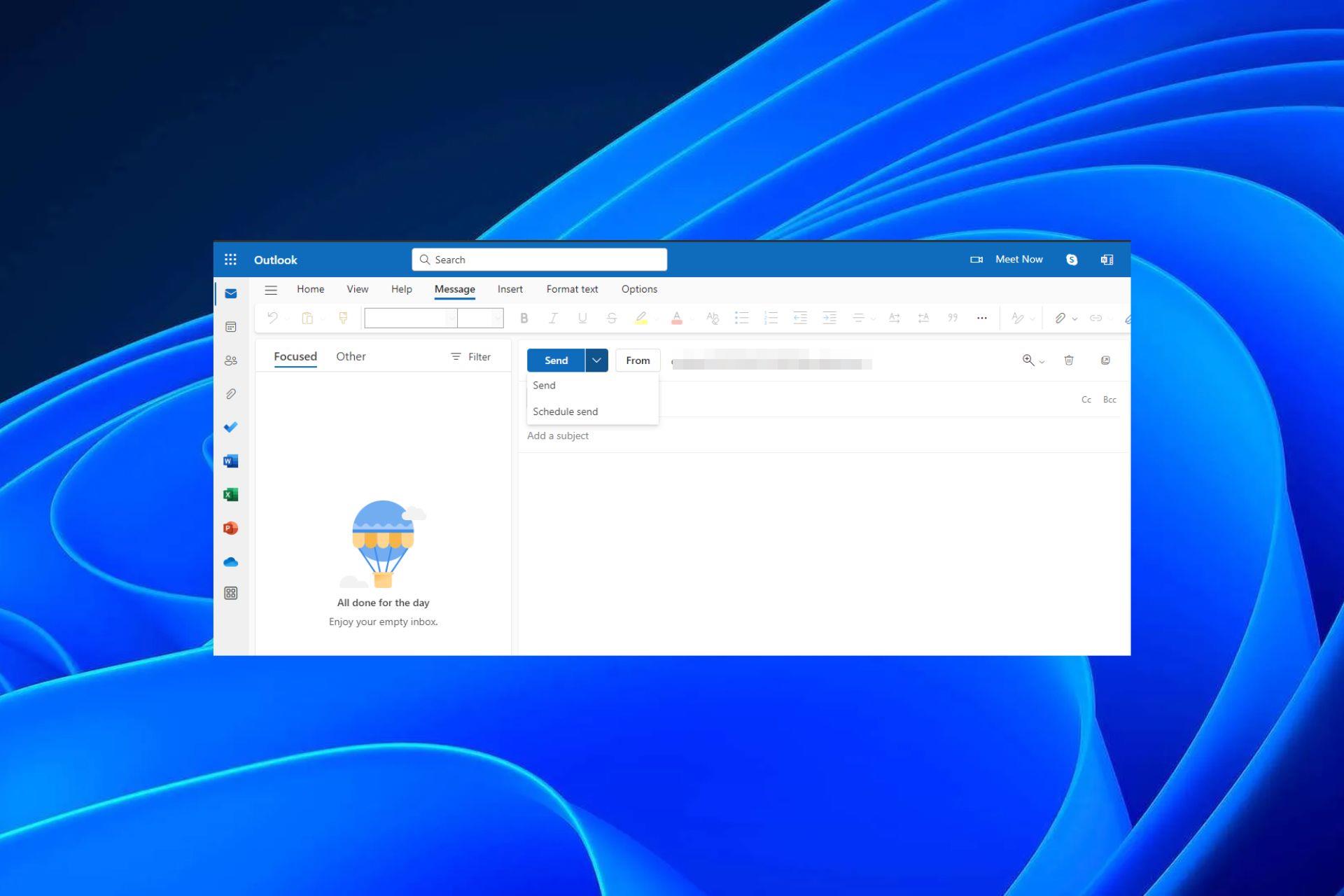 Delay sending emails in Outlook.