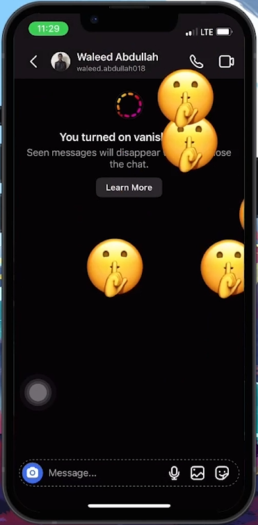 Cómo apagar el modo Vanish en Instagram 