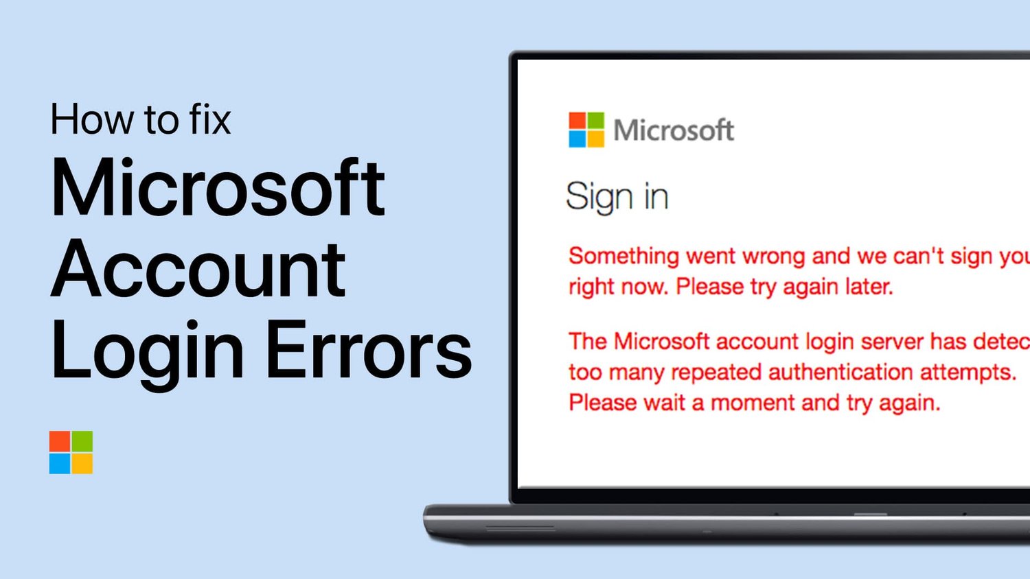 Cómo corregir los errores de inicio de sesión de la cuenta de Microsoft en Windows PC