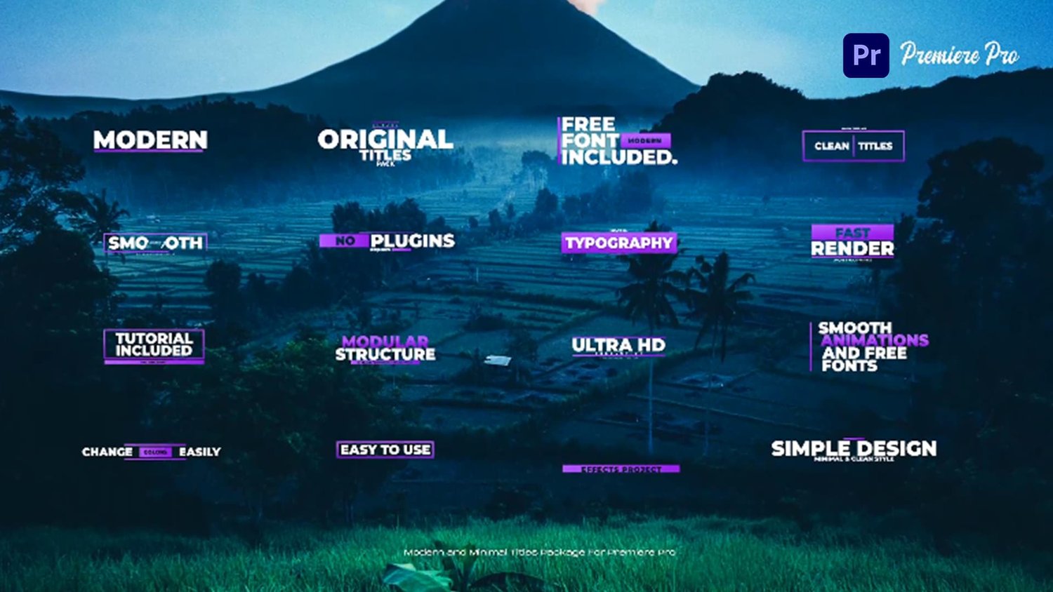 Más de 100 plantillas de título para Premiere Pro 