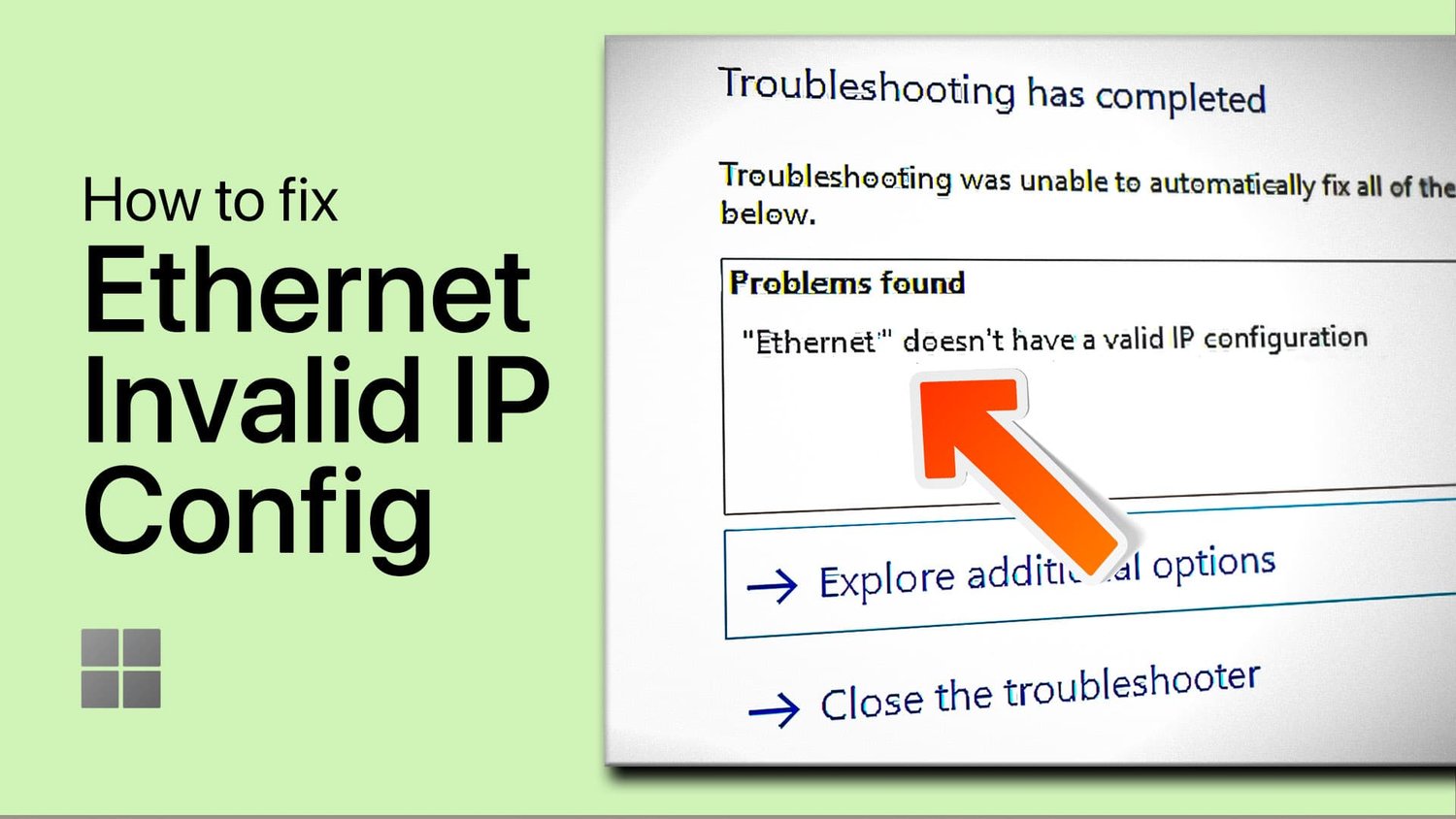 Cómo solucionar Ethernet no tiene una configuración IP válida: Windows 11