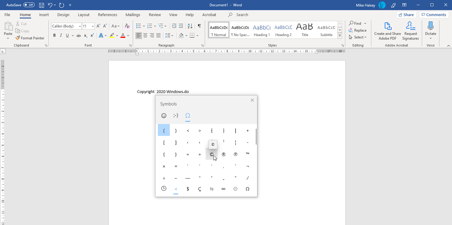 Acceda a caracteres especiales fácilmente en Windows 10
