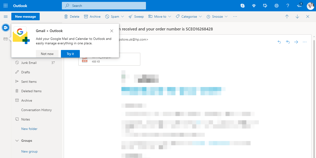 Agregue una cuenta de Gmail a Outlook.com
