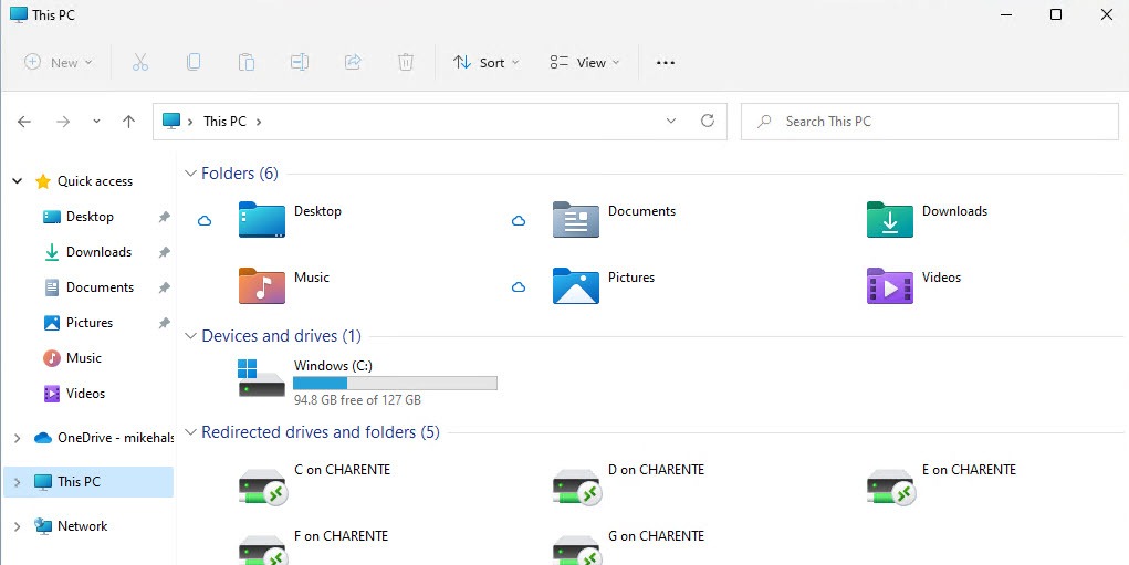 Acceder a documentos y archivos locales desde una PC en la nube de Windows 365