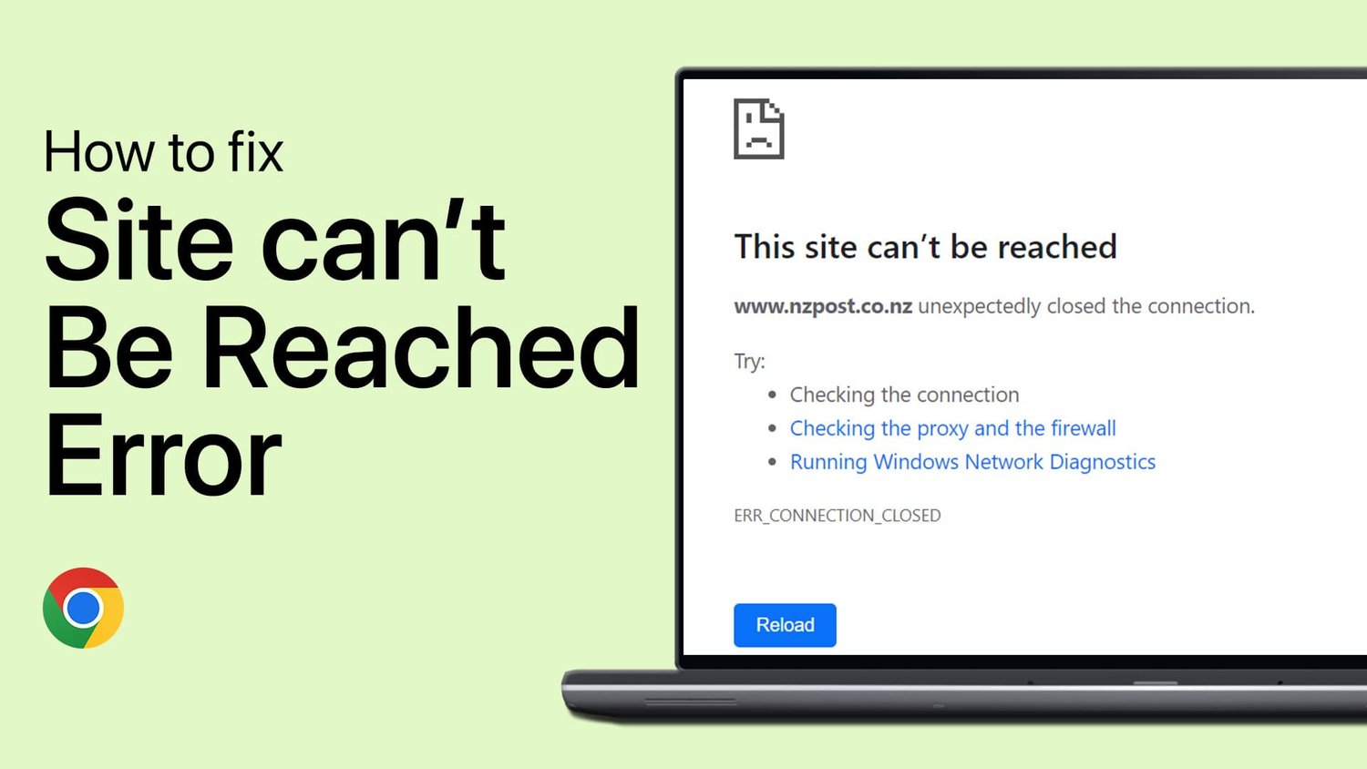 Cómo solucionar este sitio no se puede alcanzar el error: Google Chrome