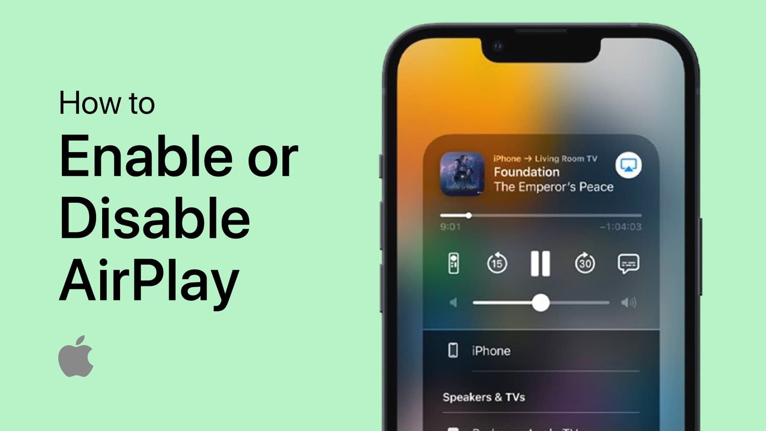 Cómo alternar AirPlay y apagado 