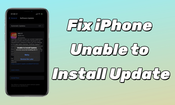 Arreglar iPhone No se puede instalar la actualización de 9 maneras