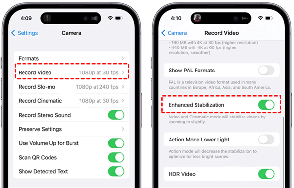 Cómo estabilizar el video en iPhone