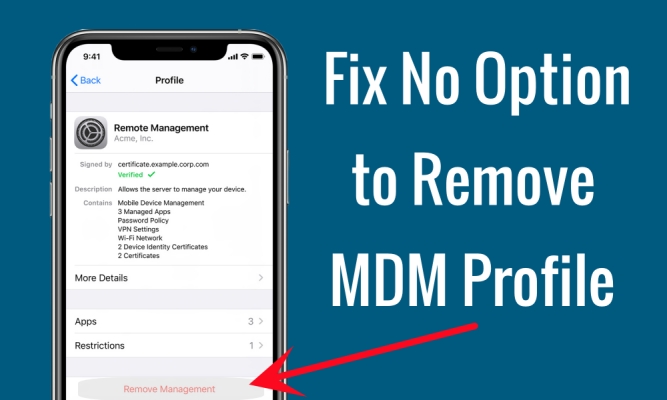 Cómo solucionar ninguna opción para eliminar el perfil MDM iPhone/iPad