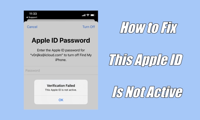 Cómo solucionar esta ID de Apple no está activa [formas probadas]