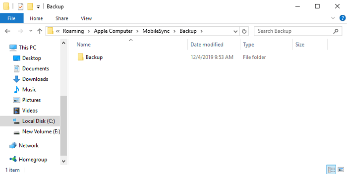 Cómo ver archivos de copia de seguridad de iPhone en Windows 10