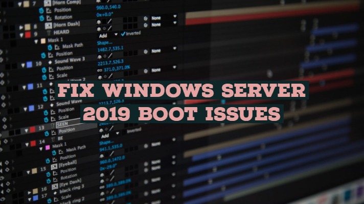 Solucionar problemas de arranque de Windows Server 2019 o falla de inicio del sistema 