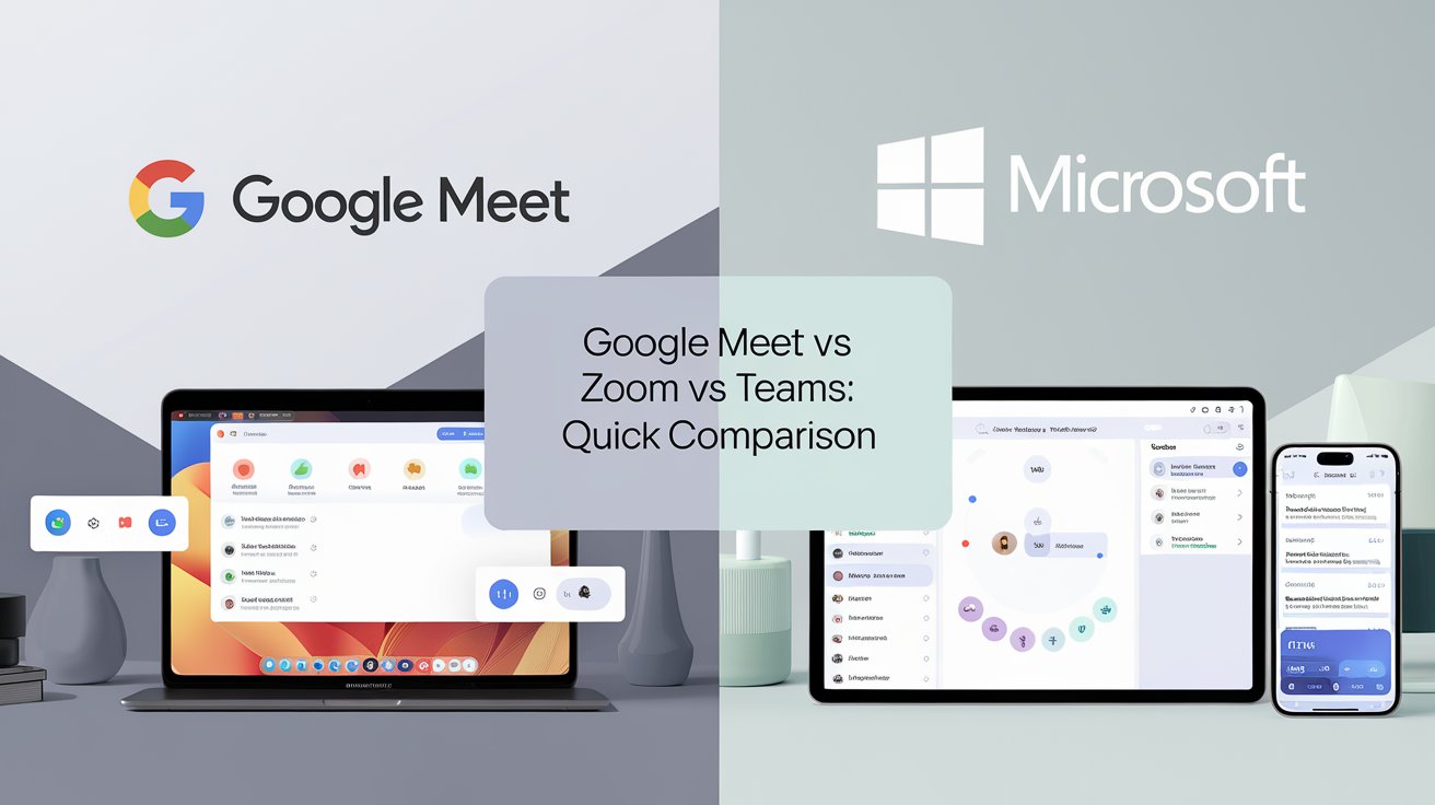 Google Meet vs Zoom vs Equipos: comparación rápida