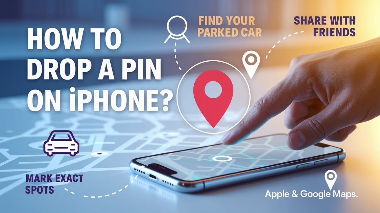 ¿Cómo dejar caer un pin en iPhone?