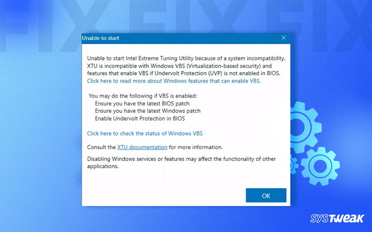 ¿Cómo arreglar la utilidad de sintonización Intel Extreme (XTU) no se abre?