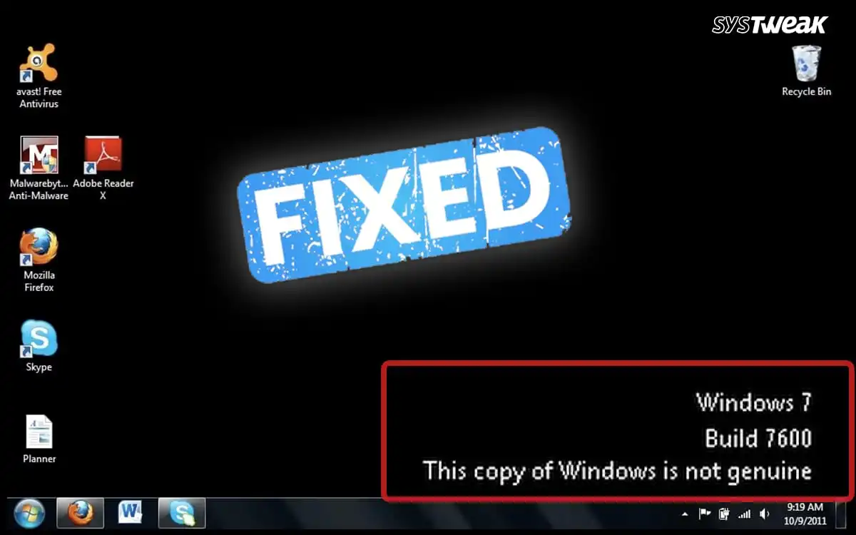 ¿Cómo solucionar esta copia de Windows no es genuina 7600/7601?