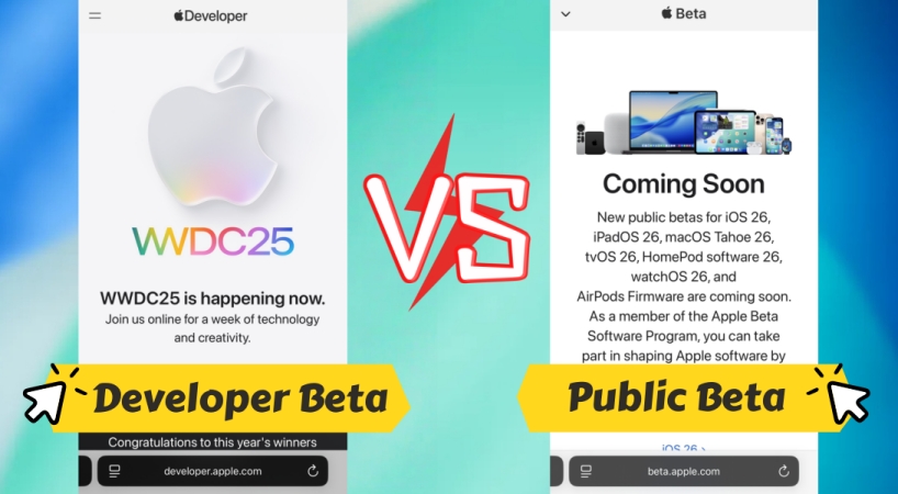 iOS 26 desarrollador beta vs beta pública: diferencias clave que debes saber