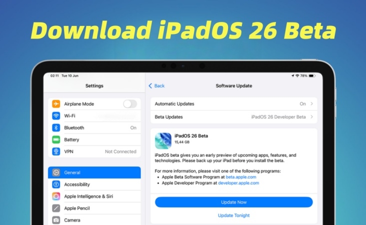 Cómo descargar iPados 26 beta en iPad [Guía completa]