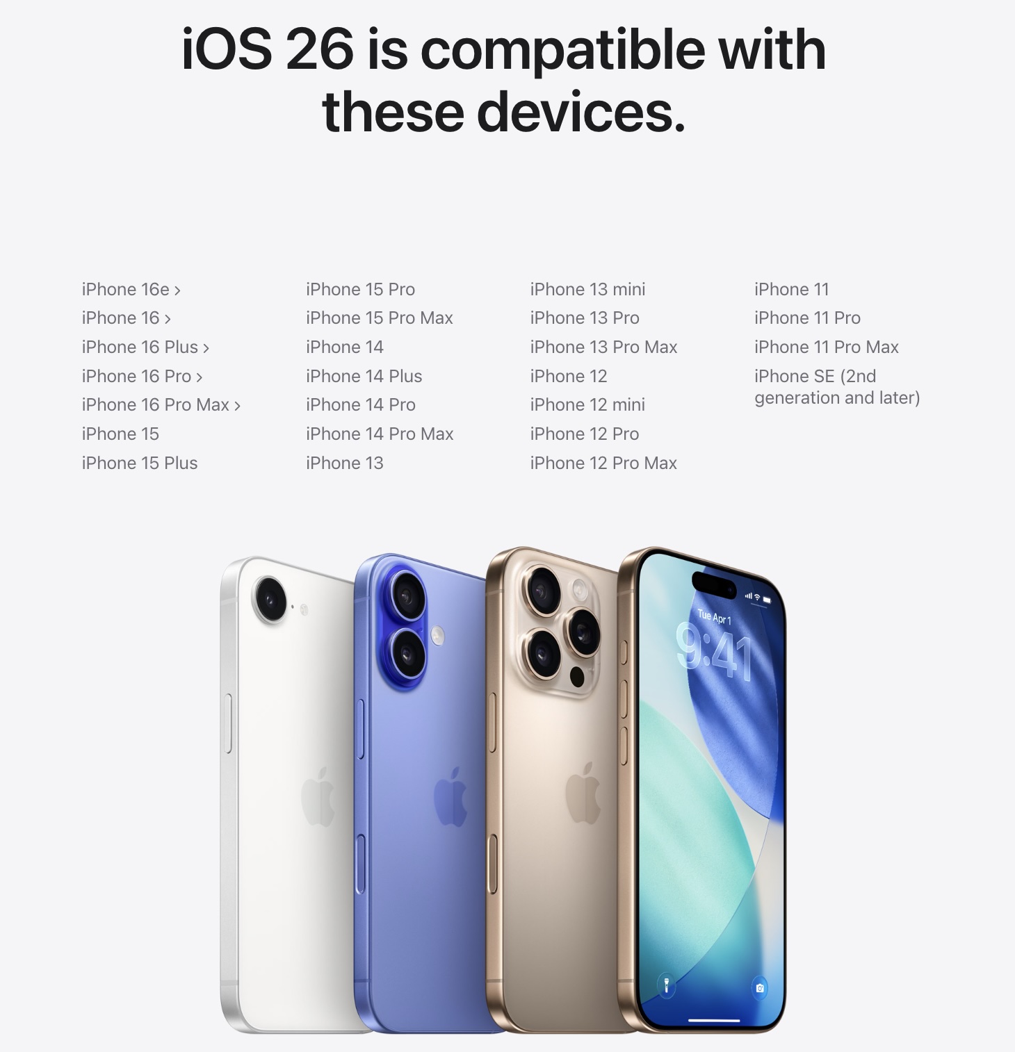 Lista de iPhone compatible con iOS 26: ¿ejecutará su iPhone iOS 26?
