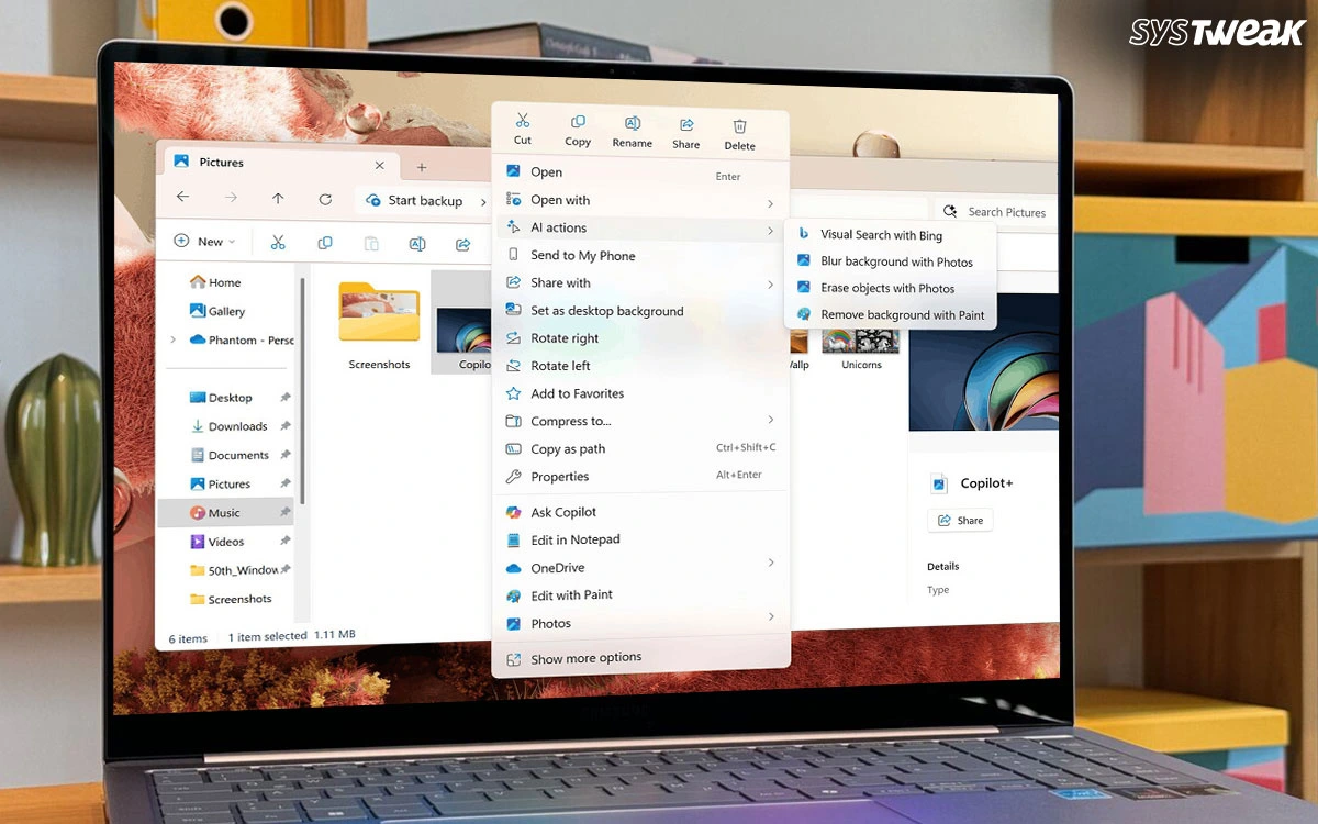 ¿Cómo habilitar las acciones de IA en el explorador de archivos de Windows 11?