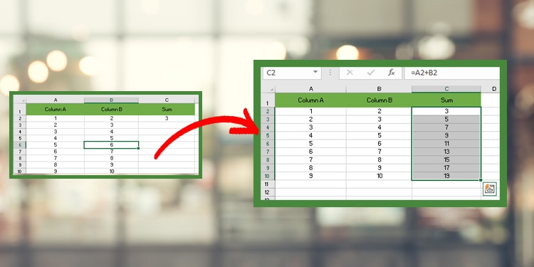 Cómo aplicar la fórmula a la columna completa en Excel